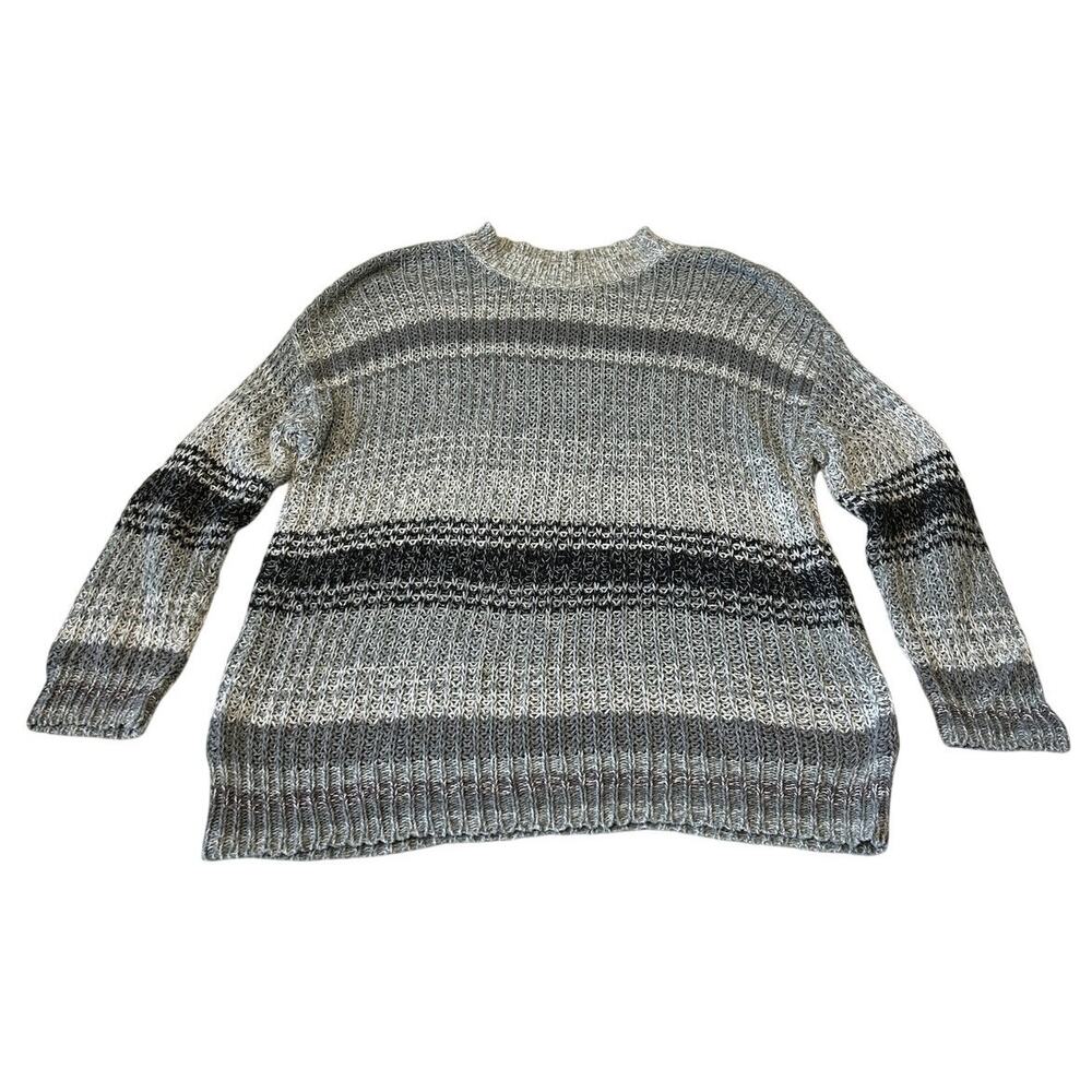 American Eagle Women's Pullover Sweater Sz S Gray Striped